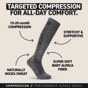 Holloway Men's Athletic Compression Socks - Heather Gray